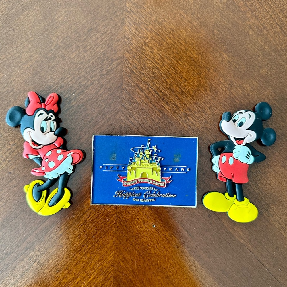Disney Mickey Minnie Mouse, 50th Anniversary Magnets, bundle of 3 pieces